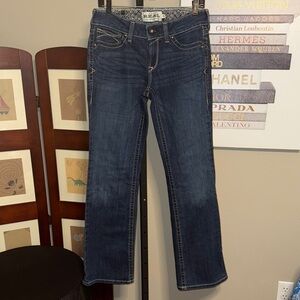 Ariat Women's Dark Blue mid rise Boot Cut Jeans